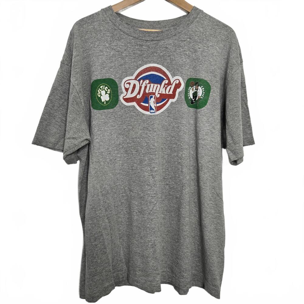 D'funkd Boston Celtics Graphic T Shirt Men's Large NBA Hardwood Classics Reebok